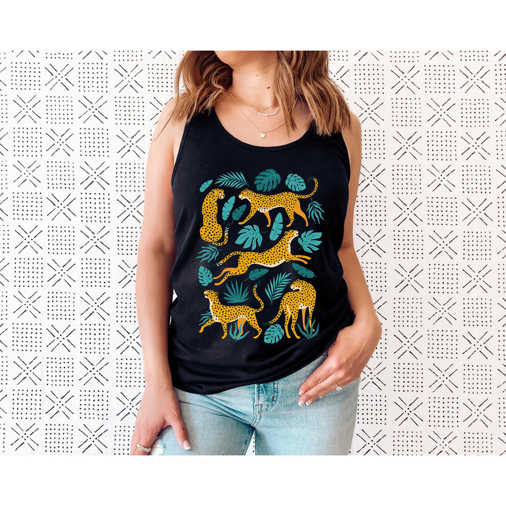 Trendy Boho Tiger Tank, Women Botanical Tank, Tiger Graphic Tee, Wild Animal Tank, Tiger Tshirt Safari Tank Womens Tiger Top Jungle - 1.jpg