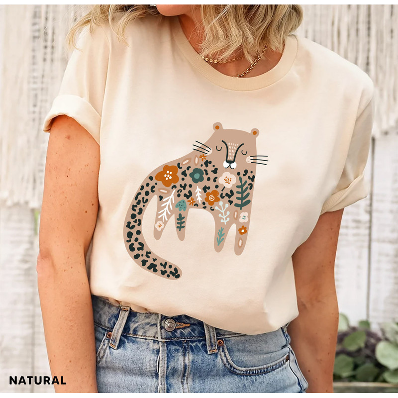 Trendy Boho Tiger Shirt Women Botanical Floral Tiger Graphic Tee Wild Animal Shirt Tiger Tshirt Safari Shirt Womens Tiger T Shirt Jungle Tee - 5.jpg