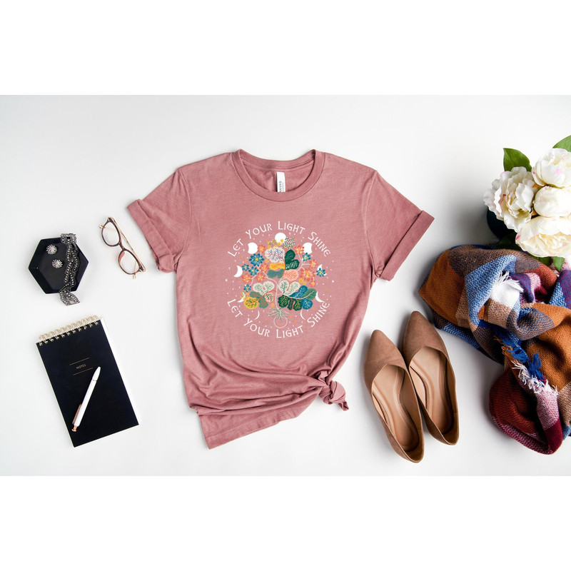 Wild Flowers Shirt, Boho Moon Shirt, Wildflower Tshirt, Floral Shirt, Floral Tshirt, Wildflowers, Womens Tees, Ladies Shirts, Gift for Her - 4.jpg