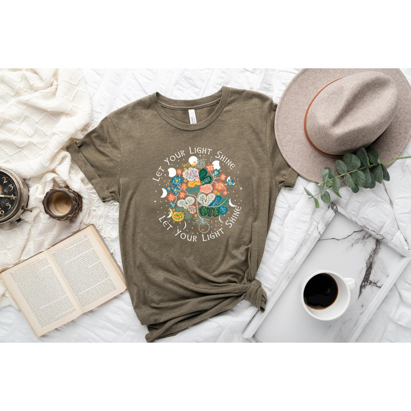 Wild Flowers Shirt, Boho Moon Shirt, Wildflower Tshirt, Floral Shirt, Floral Tshirt, Wildflowers, Womens Tees, Ladies Shirts, Gift for Her - 5.jpg