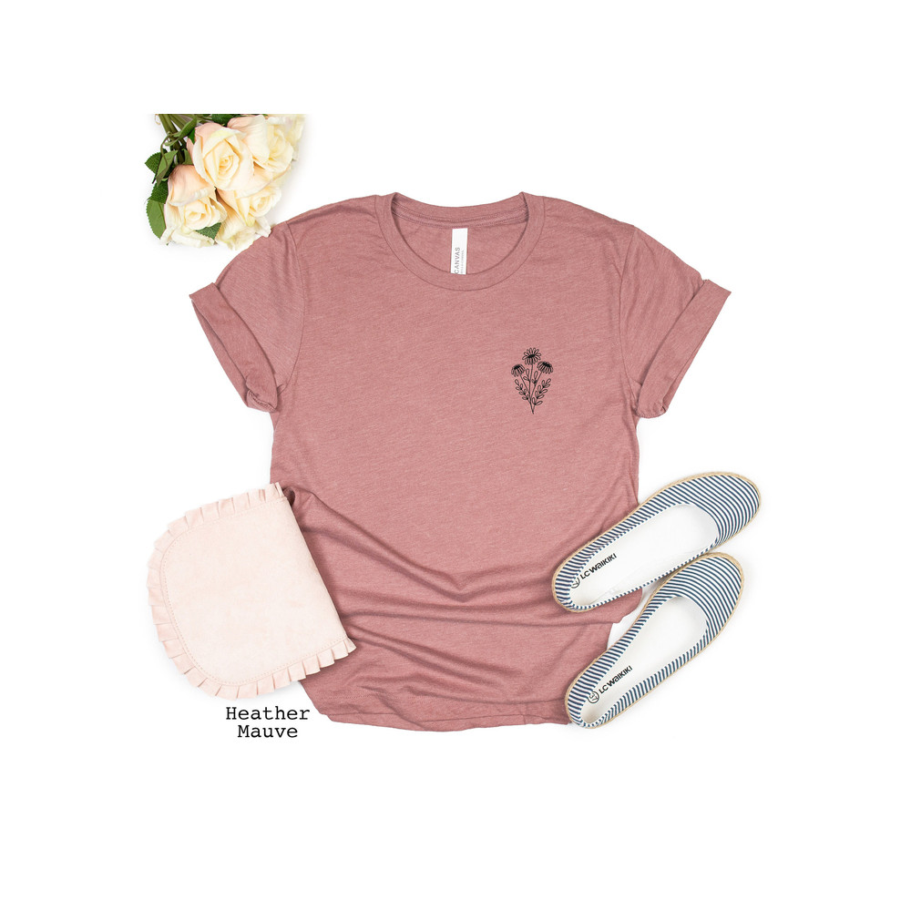 Wildflower Shirt, Boho Shirt, Grow through what you go through, Wildflowers Tshirt, Vintage T shirt, Sunflower Tshirt, Graphic Tees - 2.jpg