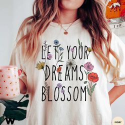 wildflower t shirt, meadow floral tshirt, boho flower shirt, gift for women, ladies shirts, best friend gift