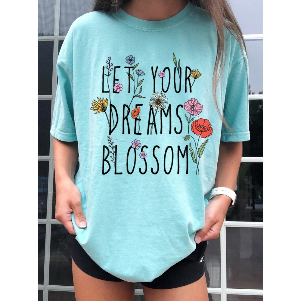 Wildflower T shirt, Meadow Floral Tshirt, Boho Flower Shirt, Gift for Women, Ladies Shirts, Best Friend Gift - 5.jpg