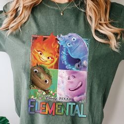 elemental 2023 disney shirt, disney pixar elemental shirt, ember wade clod grale shirt, disney elemental characters