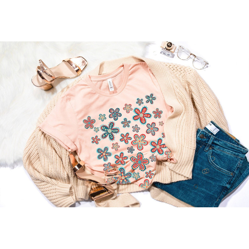 Wildflowers T shirt, Boho shirt, hippie tee, Beach Tee, Summer Tee, Oversized Tee, Comfort Colors Tee, Flowers Tee, Garden Tee, Plants - 2.jpg