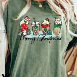 womens christmas coffee shirt, snowman coffee latte shirt, retro christmas shirt, friend sister mom christmas gift ideas