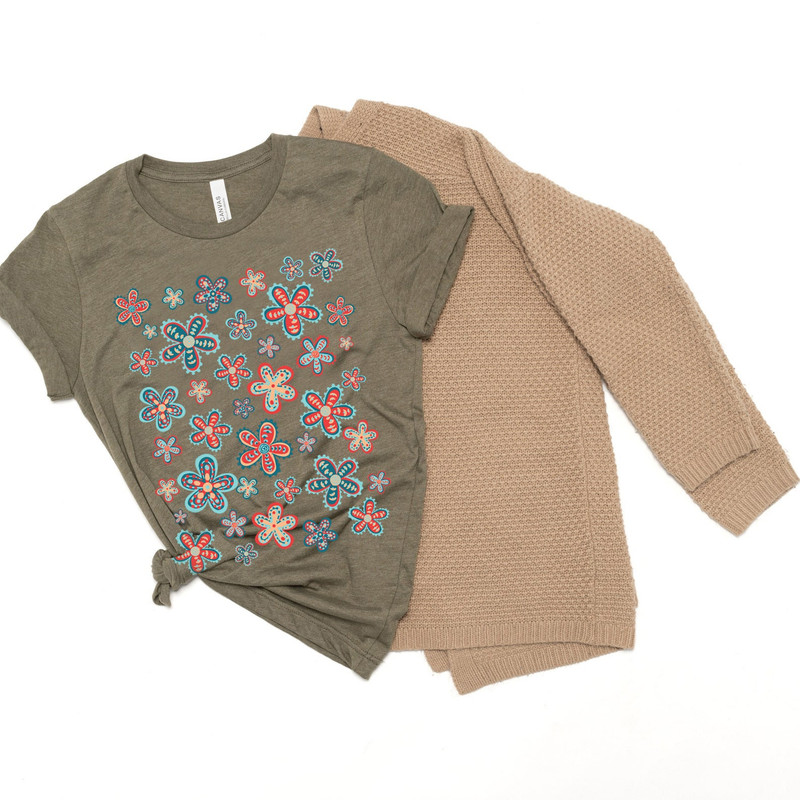 Wildflowers T shirt, Boho shirt, hippie tee, Beach Tee, Summer Tee, Oversized Tee, Comfort Colors Tee, Flowers Tee, Garden Tee, Plants - 5.jpg