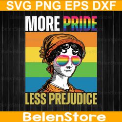more pride less prejudice lgbt svg, gay pride month svg, lgbt svg, cricut, svg files, cut file, dxf, png, svg, digital