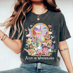 alice in wonderland watercolor comfort shirt, retr