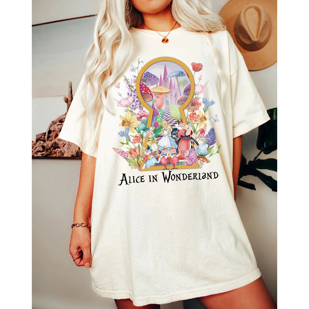 Alice In Wonderland Watercolor Comfort Shirt, Retro Disney Shirt, Alice Shirt, Disney World Shirt, Disney Movie Shirt, Disneyland Trip shirt - 2.jpg