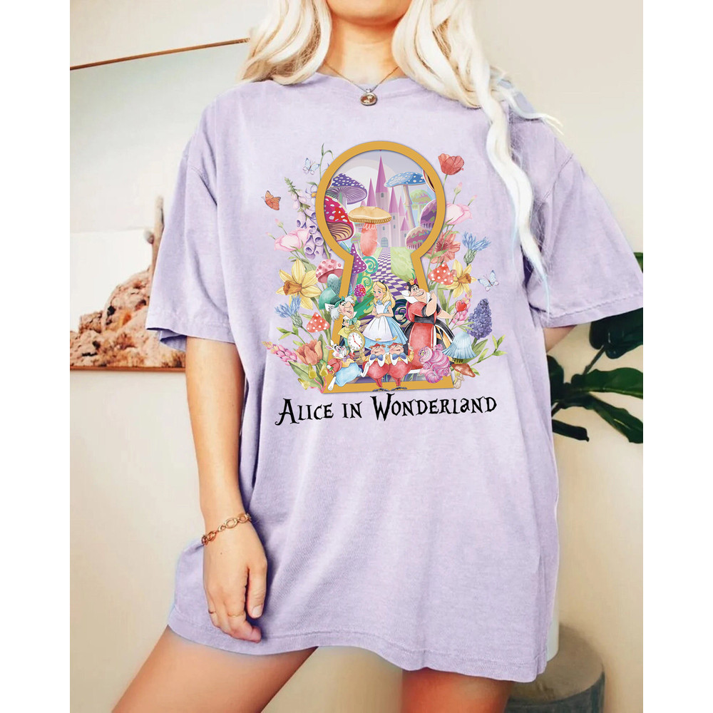 Alice In Wonderland Watercolor Comfort Shirt, Retro Disney Shirt, Alice Shirt, Disney World Shirt, Disney Movie Shirt, Disneyland Trip shirt - 3.jpg