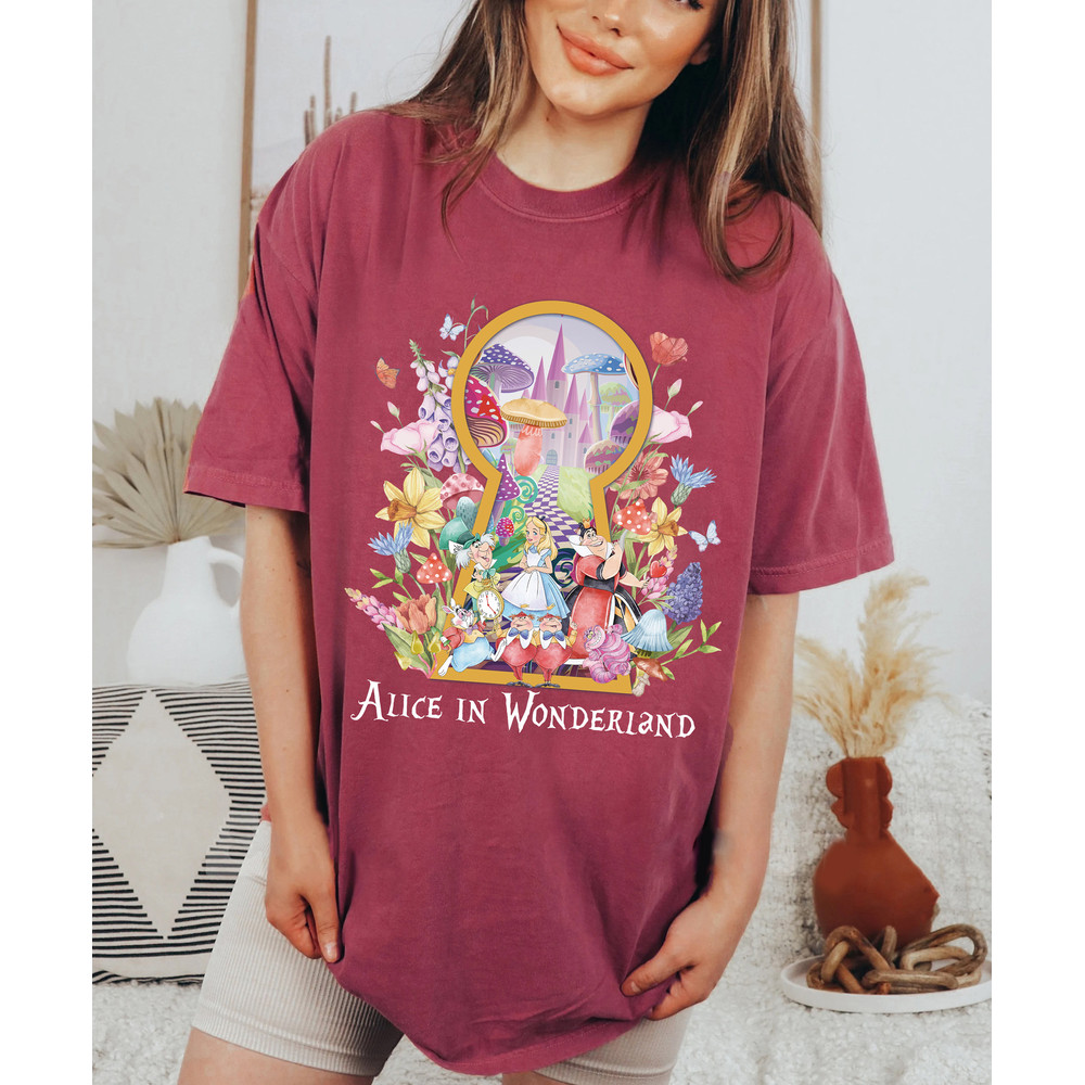 Alice In Wonderland Watercolor Comfort Shirt, Retro Disney Shirt, Alice Shirt, Disney World Shirt, Disney Movie Shirt, Disneyland Trip shirt - 4.jpg