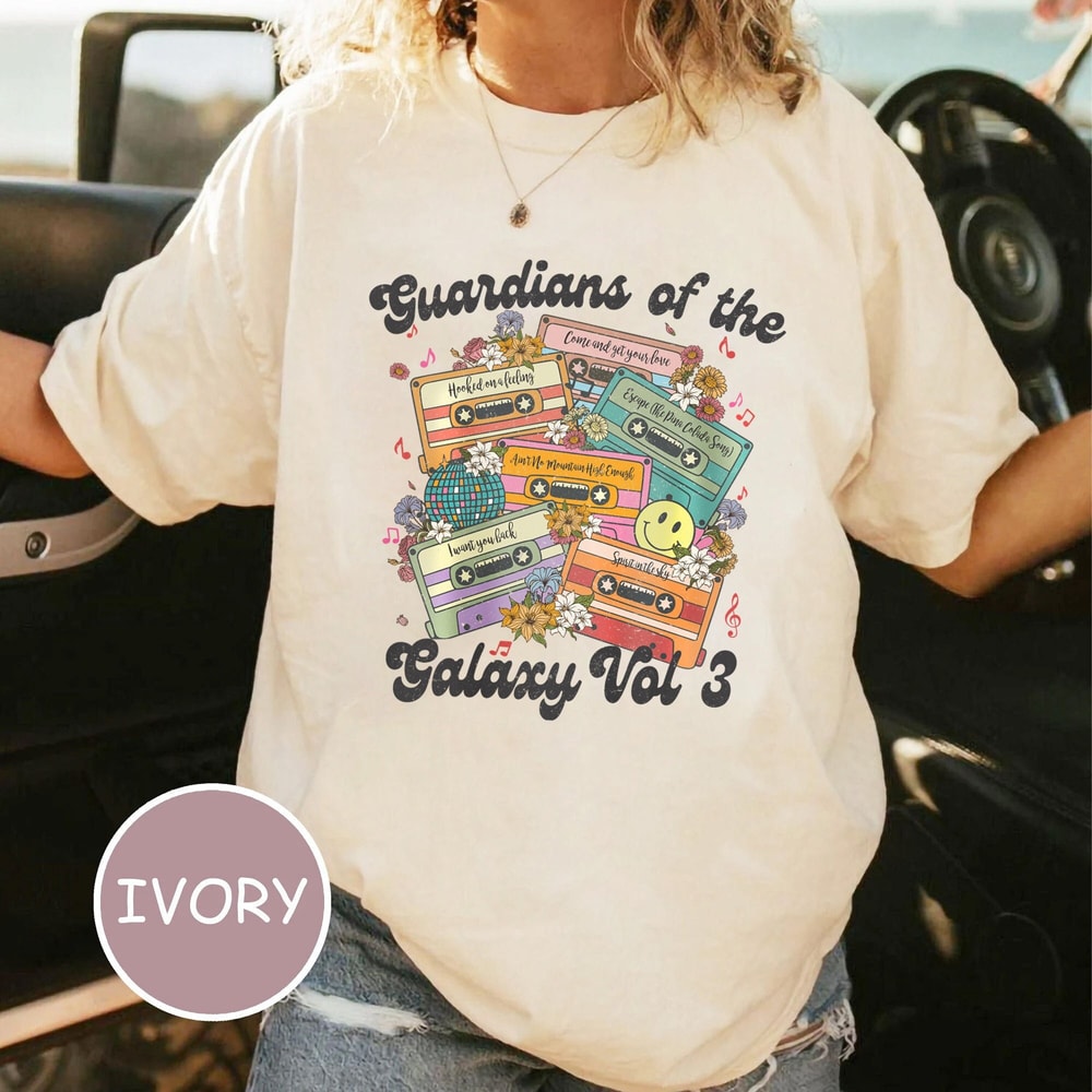 Awesome Mix Vol 3 Guardians of the Galaxy 3 Floral Comfort Colors Shirt, Full Soundtrack Shirt, Come and get your love, Hooked on a feeling - 1.jpg