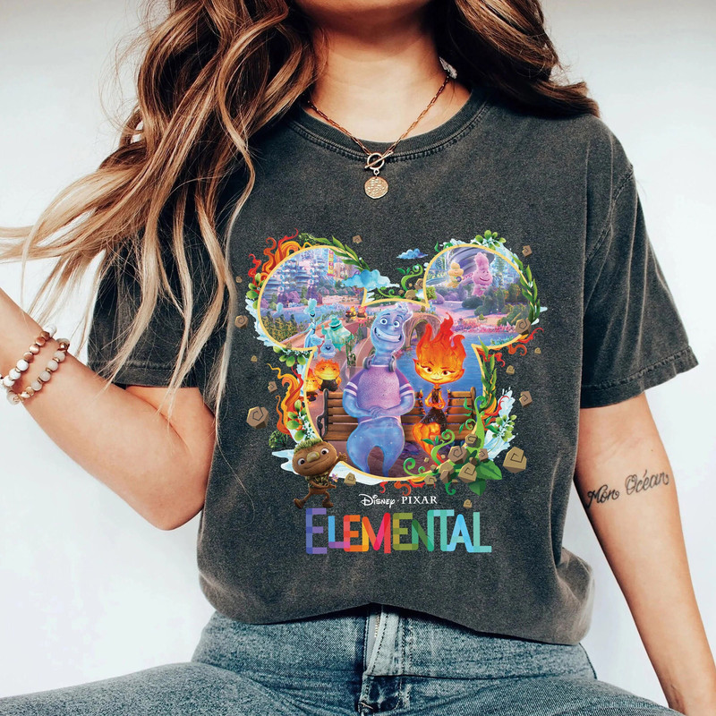 Disney Elemental 2023 Comfort shirt, Disney Pixar Elemental shirt, Ember Wade Clod Grale Shirt, Fire boy Water girl shirt, Disney Trip Shirt - 1.jpg