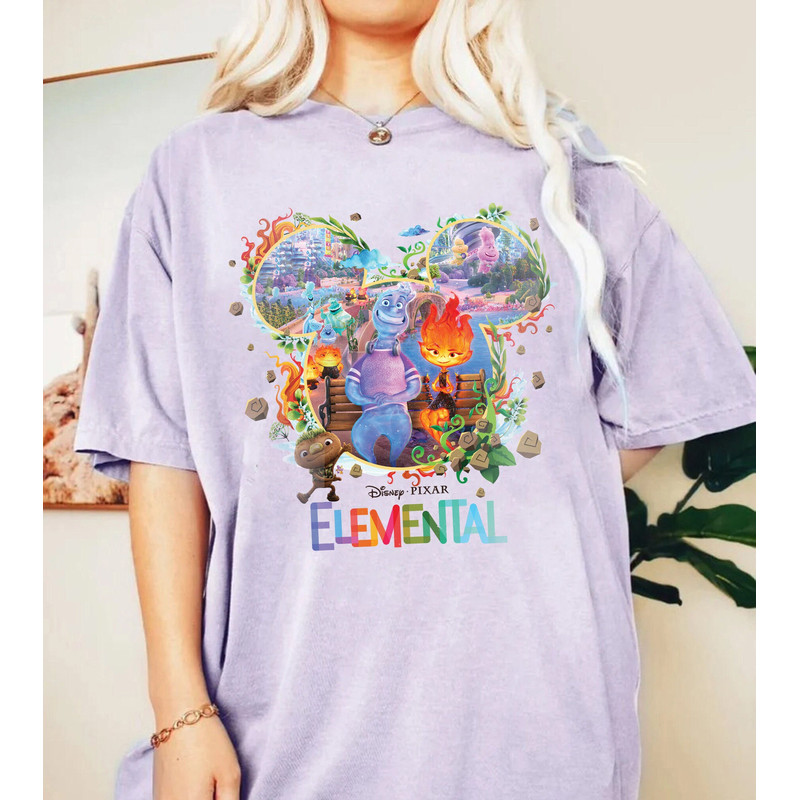 Disney Elemental 2023 Comfort shirt, Disney Pixar Elemental shirt, Ember Wade Clod Grale Shirt, Fire boy Water girl shirt, Disney Trip Shirt - 2.jpg