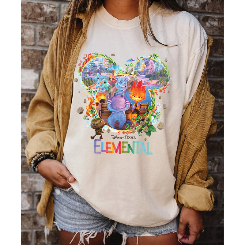 Disney Elemental 2023 Comfort shirt, Disney Pixar Elemental shirt, Ember Wade Clod Grale Shirt, Fire boy Water girl shirt, Disney Trip Shirt - 3.jpg