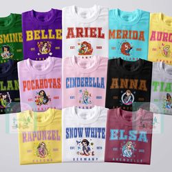 disney princess shirt, princess, cinderella, ariel