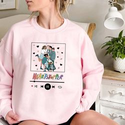 heartstopper inspired book tshirt, nick, charlie a