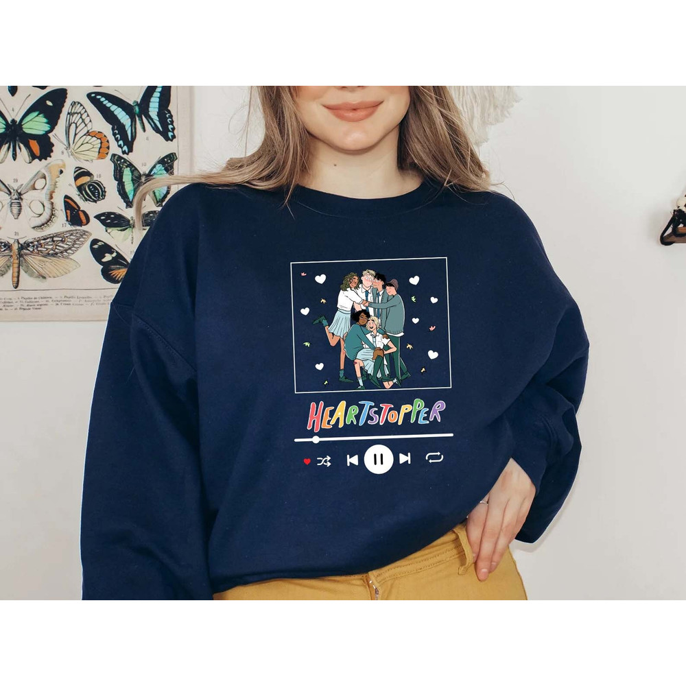 Heartstopper Inspired Book Tshirt, Nick, Charlie and friends Shirt, Spotify Inspired Shirt, Vintage Gift - 2.jpg
