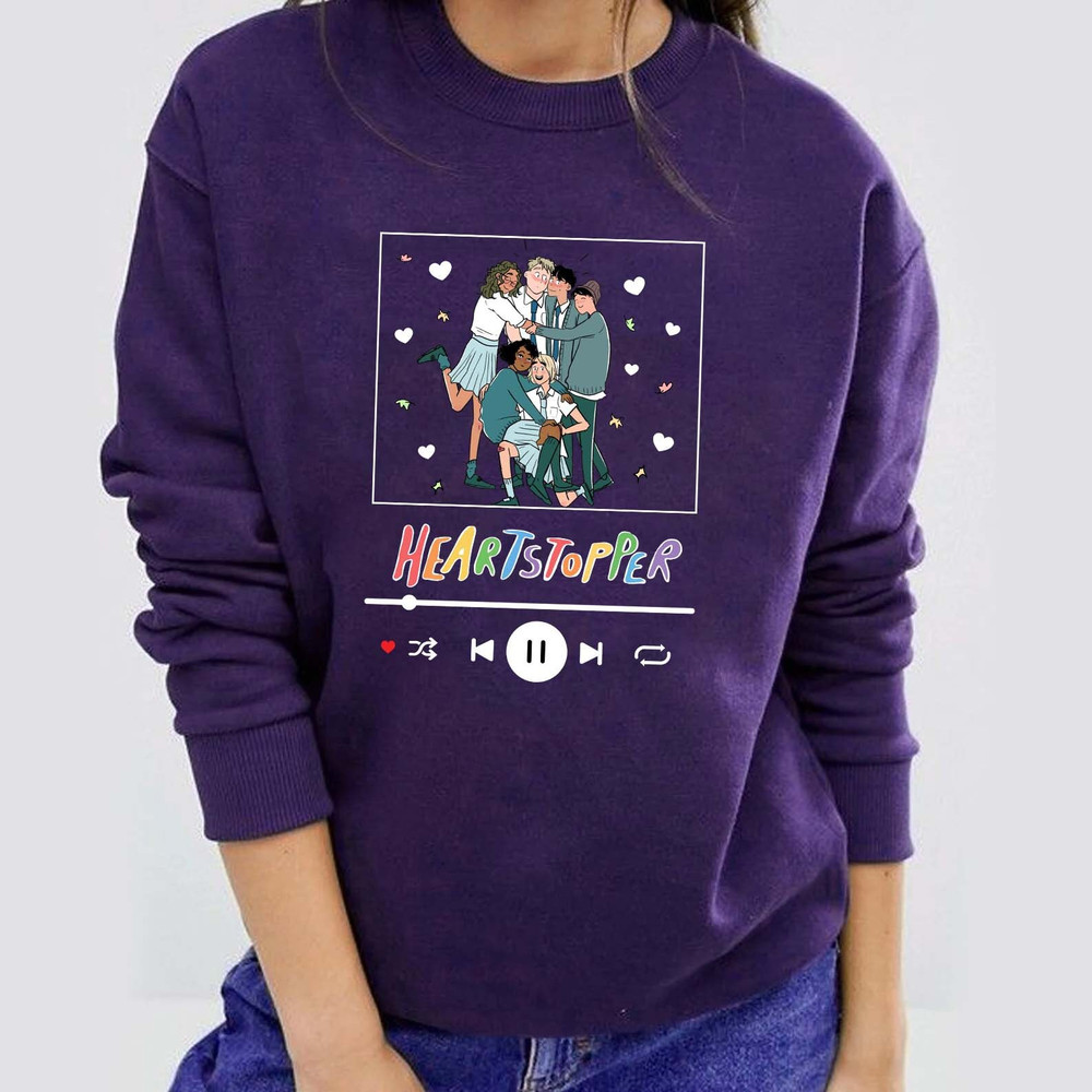 Heartstopper Inspired Book Tshirt, Nick, Charlie and friends Shirt, Spotify Inspired Shirt, Vintage Gift - 3.jpg