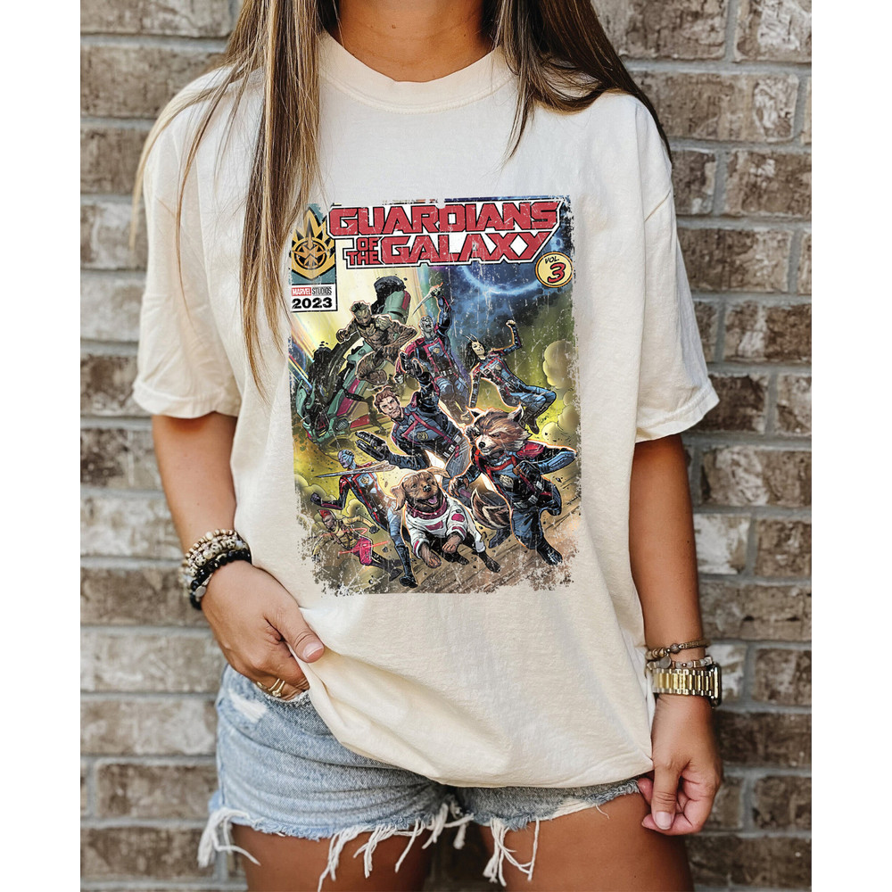 Marvel Guardians of the Galaxy 3 Comfort Colors Shirt, Marvel Avengers  Shirt, Super Hero Shirt, Marvel Movies 2023, Rocket, Starlord - 2.jpg