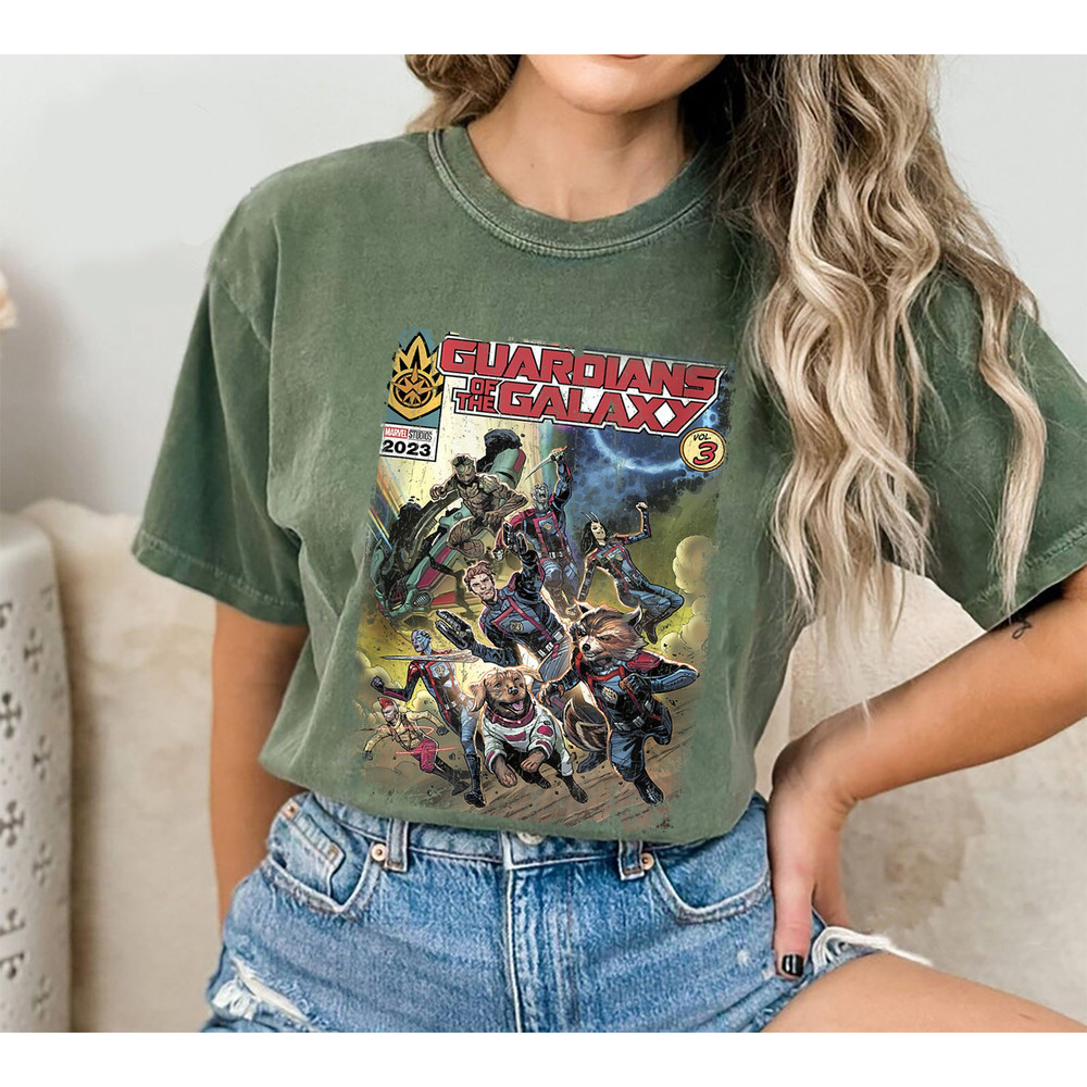 Marvel Guardians of the Galaxy 3 Comfort Colors Shirt, Marvel Avengers  Shirt, Super Hero Shirt, Marvel Movies 2023, Rocket, Starlord - 3.jpg