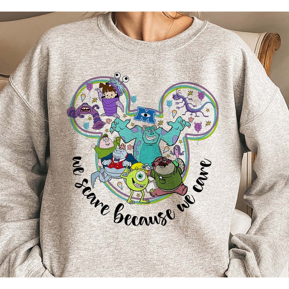 Monster Inc Shirts, We Scare Because We Care, Monsters University Shirts, Mickey Head Shirt, Sullivan and Mike Shirt, Pixar shirt - 1.jpg