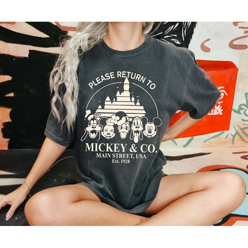 Please Return To Mickey and Co Comfort Shirt, Mickey & Co Est 1928, Disney Family shirt, Disneyworld shirt, Main Street USA Disneyland shirt - 1.jpg