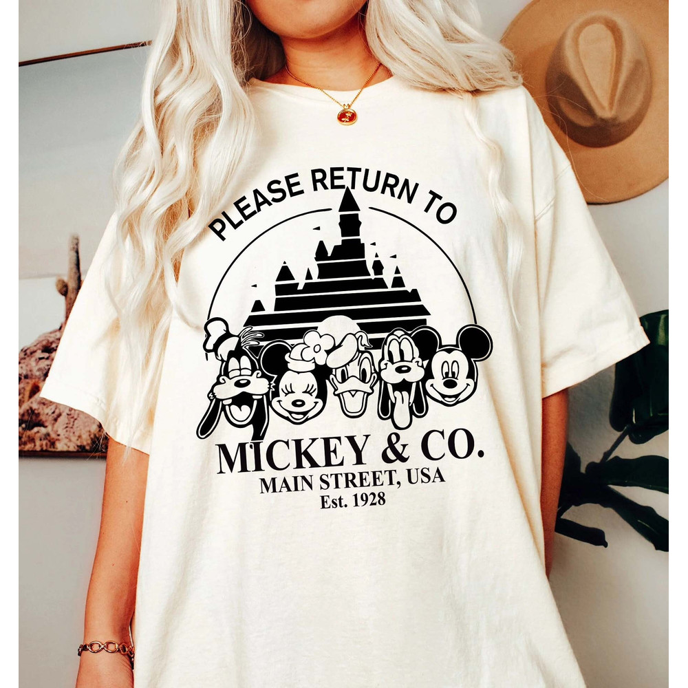 Please Return To Mickey and Co Comfort Shirt, Mickey & Co Est 1928, Disney Family shirt, Disneyworld shirt, Main Street USA Disneyland shirt - 2.jpg