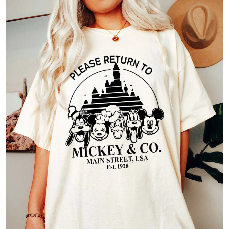 Please Return To Mickey and Co Comfort Shirt, Mickey & Co Est 1928, Disney Family shirt, Disneyworld shirt, Main Street USA Disneyland shirt - 2.jpg