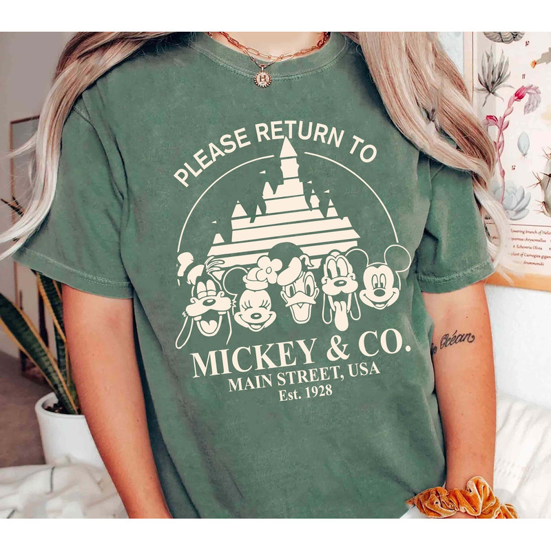 Please Return To Mickey and Co Comfort Shirt, Mickey & Co Est 1928, Disney Family shirt, Disneyworld shirt, Main Street USA Disneyland shirt - 4.jpg