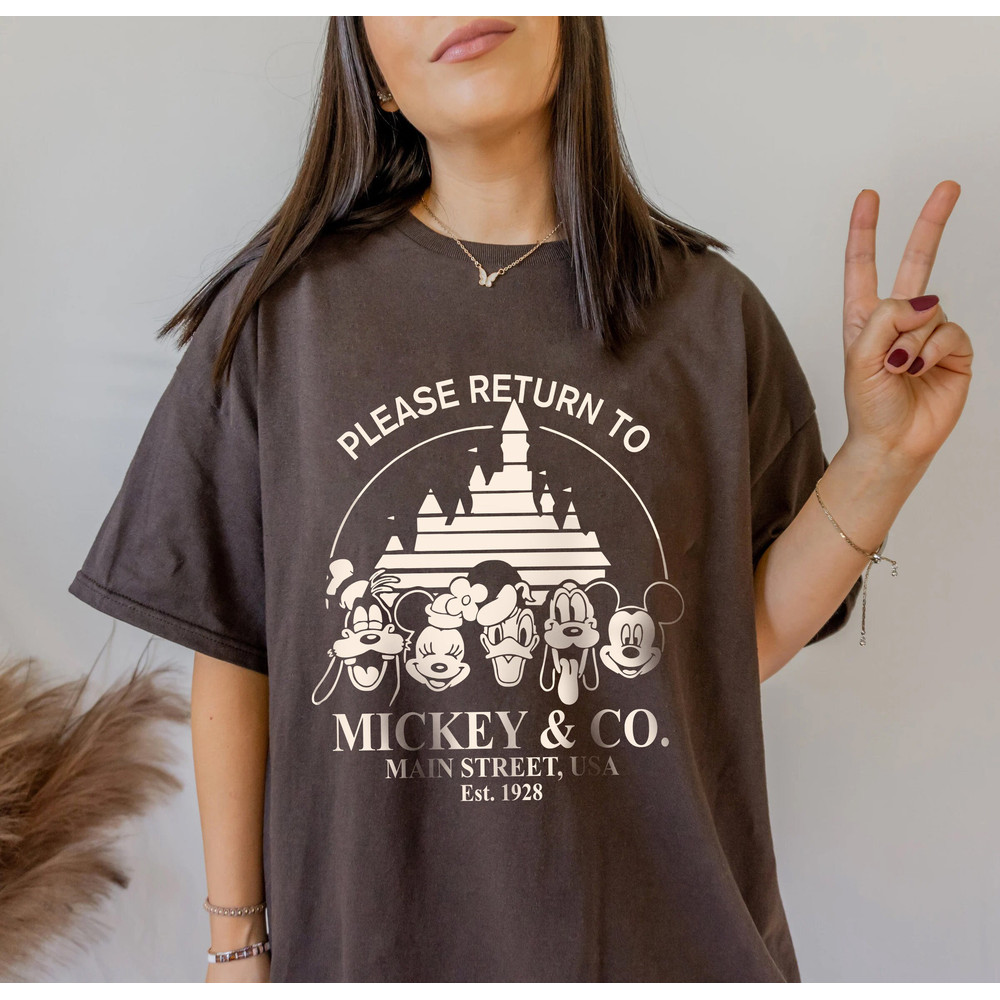 Please Return To Mickey and Co Shirt, Mickey & Co Est 1928, Disney Family shirt, Disneyworld shirt, Main Street USA shirt, Disneyland shirt - 2.jpg