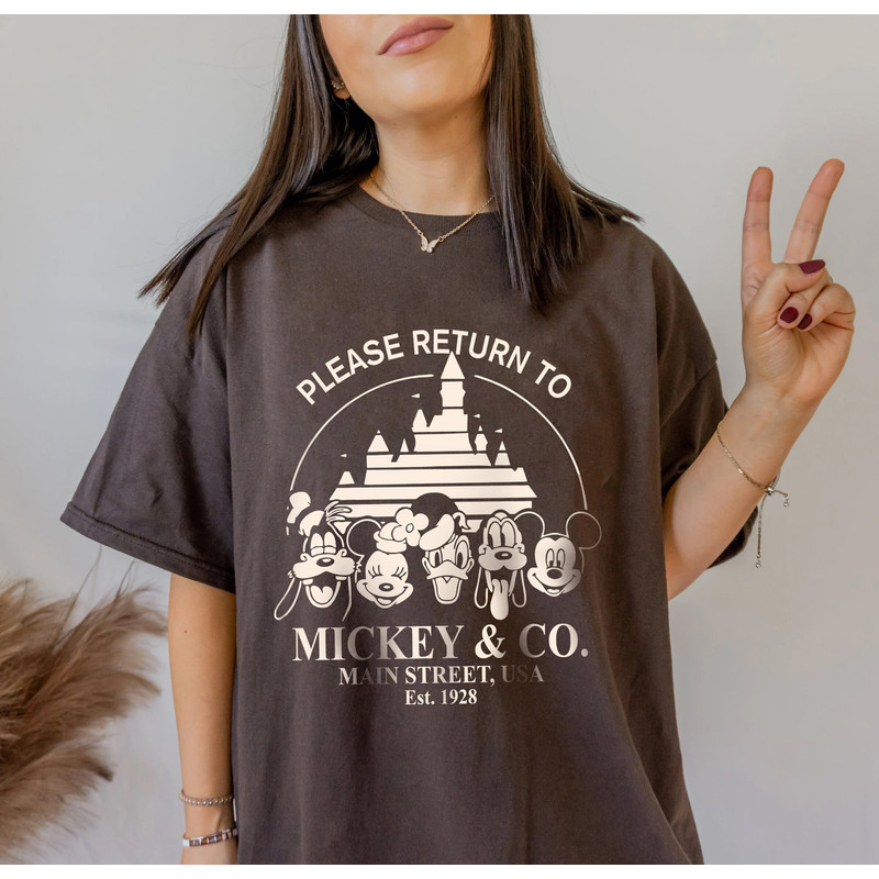Please Return To Mickey and Co Shirt, Mickey & Co Est 1928, Disney Family shirt, Disneyworld shirt, Main Street USA shirt, Disneyland shirt - 2.jpg