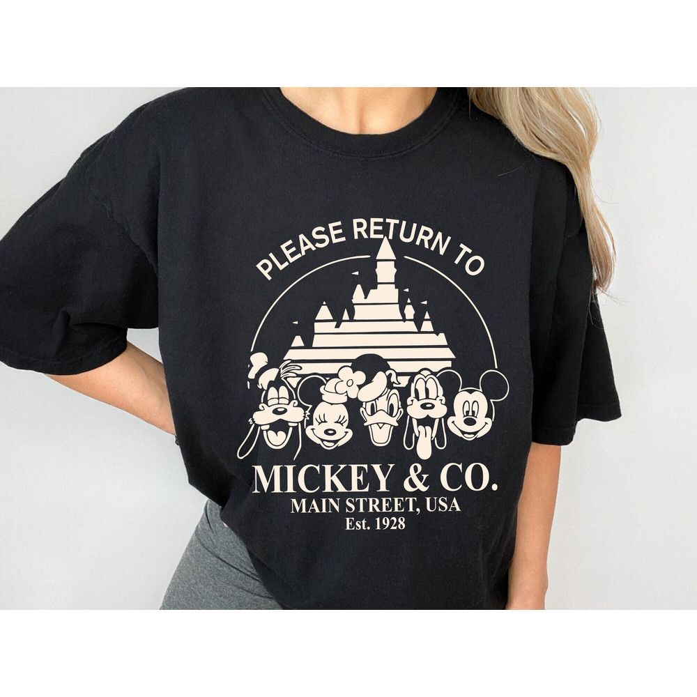 Please Return To Mickey and Co Shirt, Mickey & Co Est 1928, Disney Family shirt, Disneyworld shirt, Main Street USA shirt, Disneyland shirt - 3.jpg