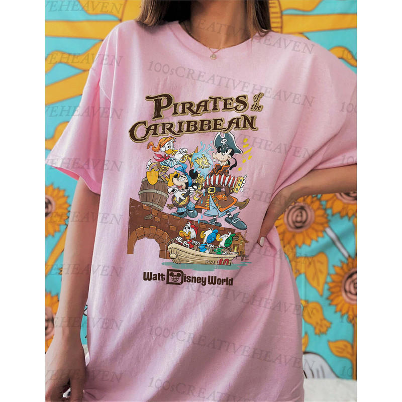 Retro Pirated of the Caribbean shirt, Mickey and Friends Caribbean Shirt, Disneyland trip Shirt, WDW 2023 Shirt - 3.jpg
