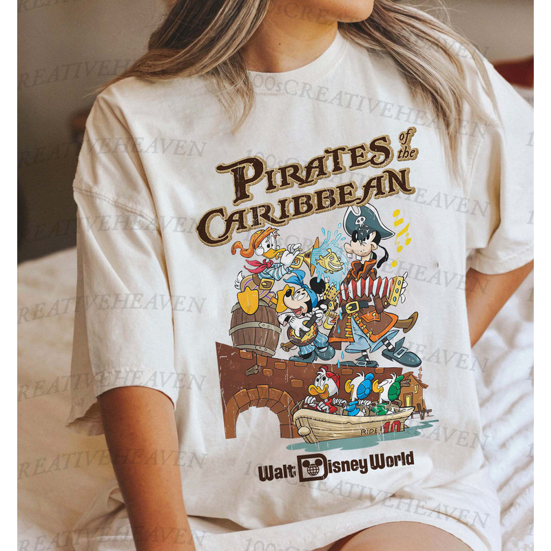 Retro Pirated of the Caribbean shirt, Mickey and Friends Caribbean Shirt, Disneyland trip Shirt, WDW 2023 Shirt - 4.jpg