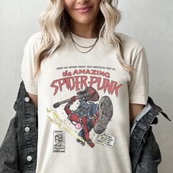 retro spider punk comfort shirt, spider punk shirt