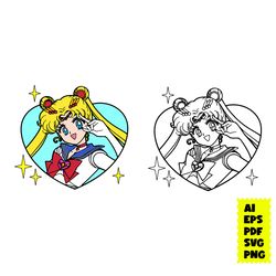 sailor moon svg, mitsuishi kotono svg, sailor moon outline svg, sailor moon character svg, cartoon svg, ai digital file