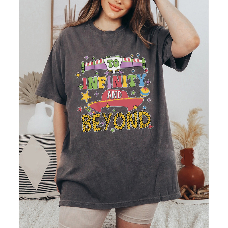 To Infinity and Beyond Comfort Shirt, Buzz Woody shirt, Floral Toy Story Shirt, Disney Toy Story Shirt, Disney Trip shirt, Vacation Shirt - 2.jpg