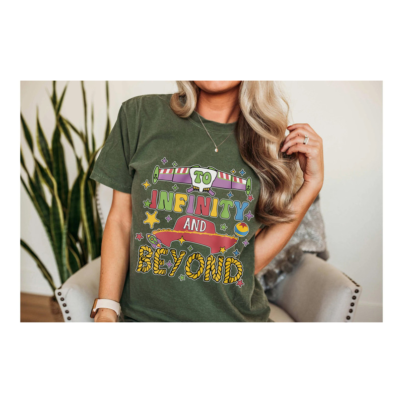 To Infinity and Beyond Comfort Shirt, Buzz Woody shirt, Floral Toy Story Shirt, Disney Toy Story Shirt, Disney Trip shirt, Vacation Shirt - 3.jpg