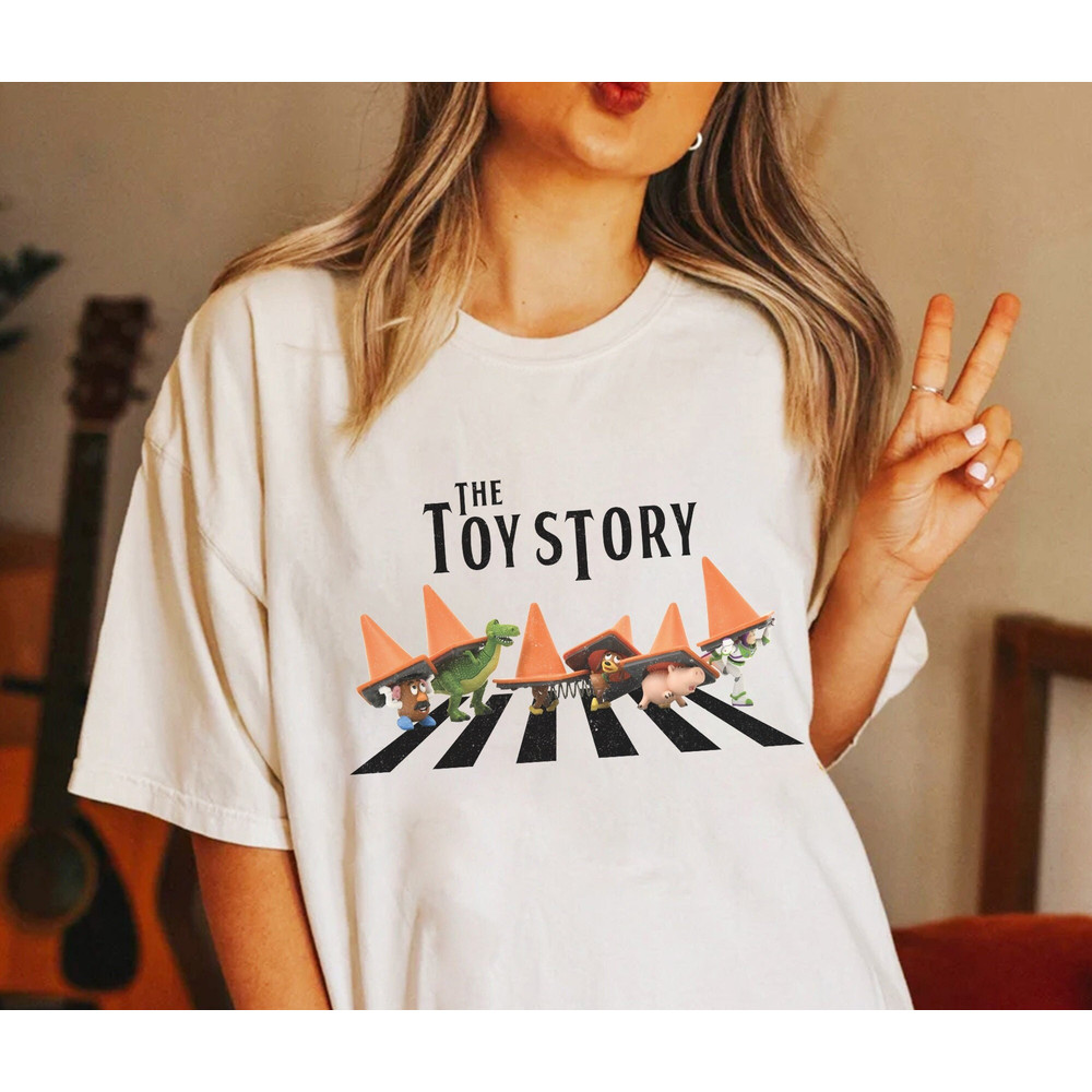 Toys Crossing Comfort Shirt, Toy Story Characters Shirt, Disney Pixar Toy Story Woody Buzz Potato Head Slinky Rex Shirt, Disney Trip Shirt - 1.jpg