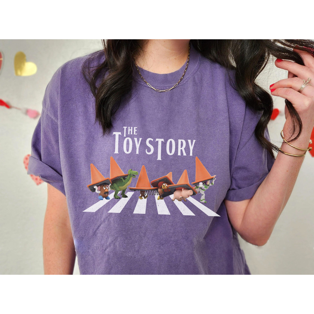 Toys Crossing Comfort Shirt, Toy Story Characters Shirt, Disney Pixar Toy Story Woody Buzz Potato Head Slinky Rex Shirt, Disney Trip Shirt - 3.jpg