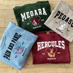 vintage disney hercules all characters group shirt