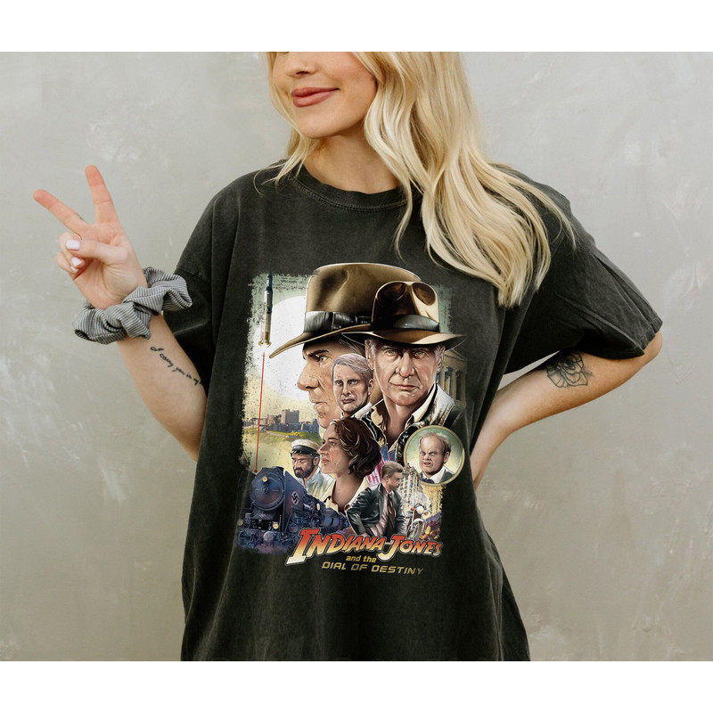 Vintage Indiana Jones 5 The Dial Of Destiny Comfort Colors Shirt, Indiana Jones series Shirt, The Last Adventure Shirt, Adventure Disneyland - 1.jpg
