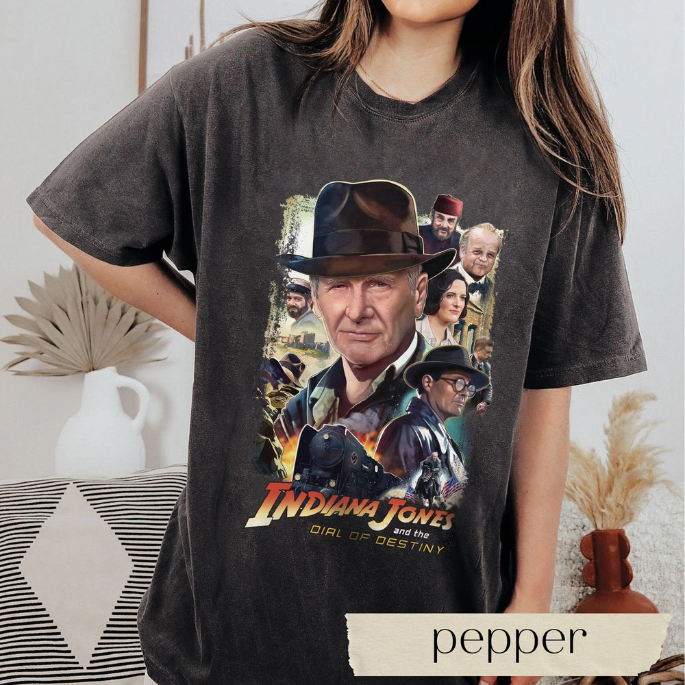 Vintage Indiana Jones 5 The Dial Of Destiny Comfort Colors Shirt, The Last Adventure Shirt, Vintage Disney Movie Shirt, Disneyland Adventure - 1.jpg