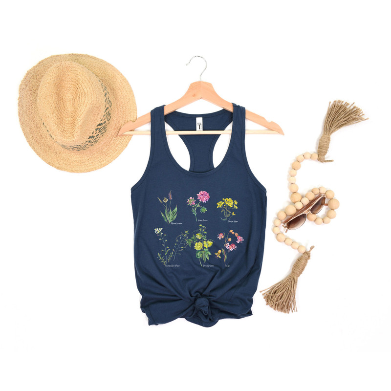 Botanical Shirt Tank , Vintage Tank Top, Flower Tank, Tee, Vintage Botanical, Botanical Print, Vintage Flower, Graphic Tshirt, Wildflower - 7.jpg