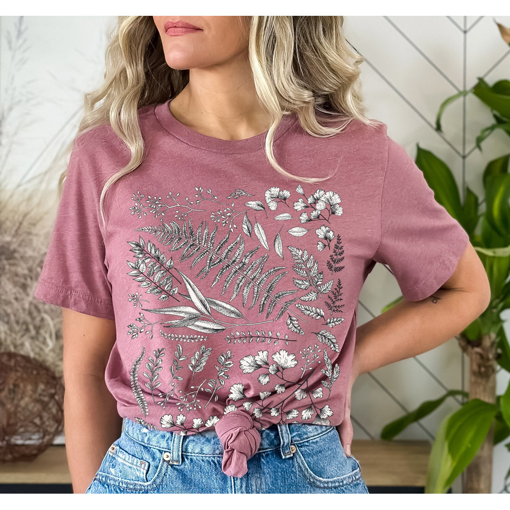 Botanical Shirt, Vintage T-shirt, Flower T shirt, Tee, Vintage Botanical, Botanical Print, Vintage Flower Shirt, Graphic Tshirt, Wildflower - 5.jpg