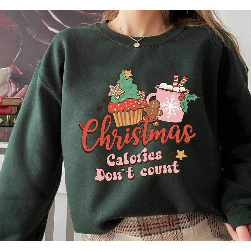 Christmas Calories Don't Count Sweater, Funny Christmas Sweatshirt, Christmas Sweater, Christmas Gift, Holiday Crewneck, Winter Sweater - 4.jpg