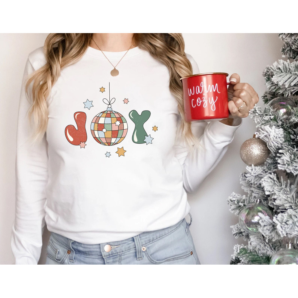Christmas Long Sleeve Shirt, Holiday Sweatshirt, Joy Sweatshirt, Christmas Winter Sweatshirt, Womens Joy Shirt, Unisex Fit - 4.jpg
