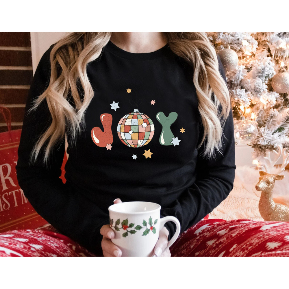 Christmas Long Sleeve Shirt, Holiday Sweatshirt, Joy Sweatshirt, Christmas Winter Sweatshirt, Womens Joy Shirt, Unisex Fit - 5.jpg